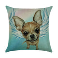 Axyaa Cartoon Dog Linen Pillowcase 45*45cm