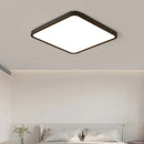Axyaa Square Ceiling Lamp BlackWhite LED Remote Control Modern Chandelier