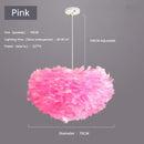 Axyaa Feather Pendant Lamp: Nordic Modern, Romantic, and Creative Bedroom Lighting
