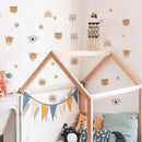 Axyaa Rainbow Bear Animals Nursery Wall Decals for Girls Bedroom Decor