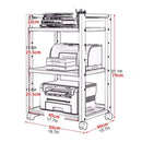 Axyaa Vertical Printer Stand Rack with Removable Shelf and Cabinet