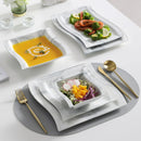 Axya Flora 26-Piece Marble Gray Porcelain Tableware Set for 6