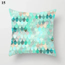 Axyaa Mint Green Blue Geometric Cushion Cover Modern Home Decor