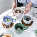 Axyaa 3D Cute Animal Snail Flower Ceramic Coffee Mug - Lovely Gift for Besties