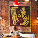 Axyaa Pink Leopard Outdoor Camping Mat Tapestry Throw Blanket