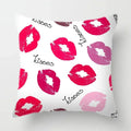 Axyaa Red Lips Heart Pillow - Black Love Sofa Car Cushion Cover