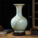 Axyaa Crystal Glazed Ceramic Vase for Home Decor - Living Room, Study, or Entryway