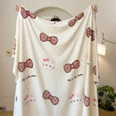 Axyaa Milk Fleece Printed Blanket - Double-Sided Multi-Functional Office Shawl
