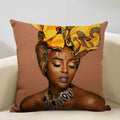 Axyaa African Lady Sofa Pillow Cover: Stylish Decor for Bedroom, Hotel, Cafe