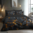 Luxurious Snake Print Duvet Cover Set - Axyaa Bedding Essentials