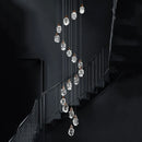 Axyaa Crystal Chandelier Pendant Light for Living Room Bedroom Ceiling, Luxury Indoor Lighting