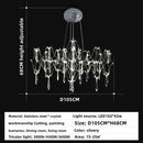 Axyaa Luxury Crystal Chandelier for Home Decor - Modern Chrome Plating