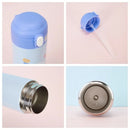 Axyaa Cute Cartoon Vacuum Flask Stainless Steel Thermal Water Bottle Straw Cup