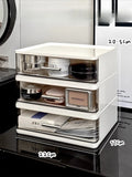 Axyaa Makeup Storage Box with Transparent Drawers for Cosmetics Organization