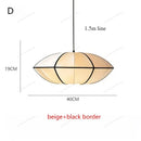 Axyaa Nordic Fabric Lantern LED Chandelier Pendant Light for Home Decor