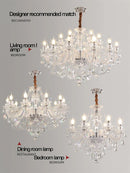 Axyaa LED Crystal Chandelier Light Luxury for Living, Dining, Bedroom & Shop