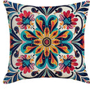 Axyaa Colorful Floral Pattern Pillow Covers for Sofa, Bedroom, Car