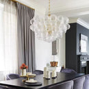 Axyaa Glass Bubble Ceiling Chandelier - Luxury LED Hanging Lamp for Living Dining Room