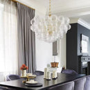 Axyaa Glass Bubble Ceiling Chandelier: Luxury LED Lighting for Living/Dining Room