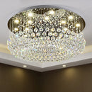 Axyaa Luxury LED Crystal Chandelier for Living Dining Bedroom Lobby - Round Modern Design
