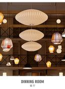 Axyaa Silk Fabric Spherical Wall Lamp - Italian Nordic Design, Japanese Style
