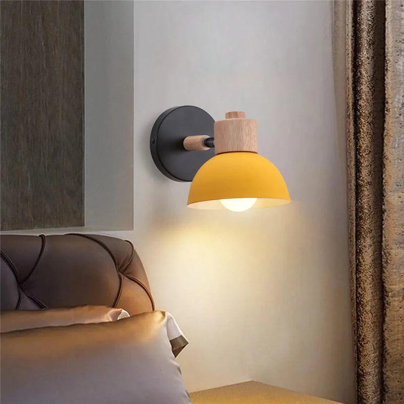 Axyaa Dome Wall Sconce: Modern Nordic Bedside Lamp for Study Room and Living Room