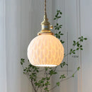 Axyaa Ceramic LED Pendant Light - Modern Copper Hanging Lamp