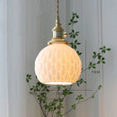 Axyaa Copper Ceramic LED Pendant Light Modern Hanging Lamp for Home Indoor Lighting
