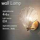 Axyaa Elegant Crystal Shell Wall Lamp for Bedroom & Living Room