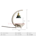 Axyaa Stone Crescent Melting Lamp: Designer Resin Decorative Warm Light