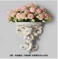 Axyaa Music Angel Resin Vase Wall Sticker Ornaments for Home Livingroom Wall Decoration