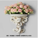 Axyaa Music Angel Resin Vase Wall Sticker Ornaments for Home Livingroom Wall Decoration