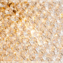 Axyaa Square Crystal Ceiling Light: Luxury Gold Chandelier for Living Room, Bedroom LED Decor