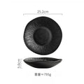 Axyaa Matte Striped Ceramic Deep Plate Set - Creative Tableware for Restaurants