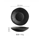 Axyaa Matte Striped Ceramic Deep Plate Set - Creative Tableware for Restaurants