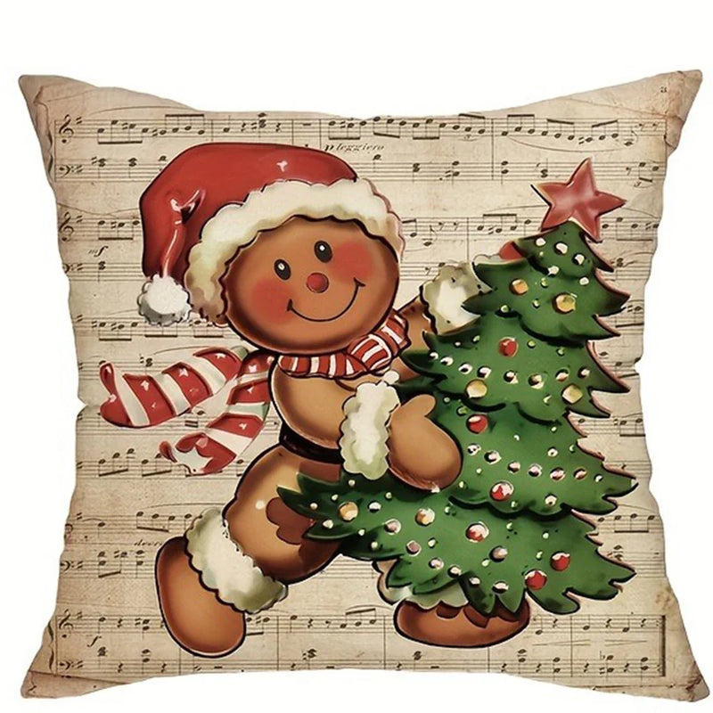 Axyaa Christmas Train Cabin Pillowcase: Festive Home Decor & Gift
