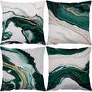Luxurious Green Marble Texture Pillowcase Set for Home Decoration by Axyaa