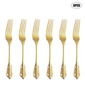 Axyaa Palace Series Stainless Steel Gold Tableware Set for Home, Hotel, Restaurant
