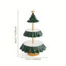Axyaa 2-Tier Christmas Tree Cake Stand: Festive Dessert Tower & Table Decoration 2025