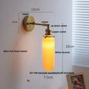 Axyaa Ceramic LED Wall Sconce with Pull Chain Switch, Globe White Design