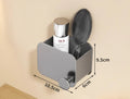 Axyaa Aluminum Comb Rack Bathroom Organizer with Wall-mounted Storage Box