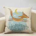 Axyaa Enchanted Forest Tree House Pillow Cover for Home Decor Sofa