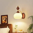 Axyaa Solid Wood Bedside Wall Lamp for Bedroom, Living Room, Study, Aisle, Porch