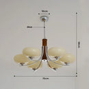 Axyaa Glass Chandelier Retro Ceiling Lamp Medieval Vintage Pendant Light