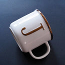 Axyaa Light Luxury Nordic Bone Couple Cup - Gold Relief Ceramic Mug