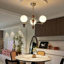 Axyaa Wabi Sabi Wood Chandelier: Elegant Nickel LED Pendant Light for European Home Decor
