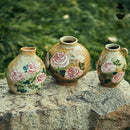 Axyaa Rose Hand-Painted Ceramic Vase for Living Room Decoration and Flower Arrangement