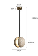 Axyaa Yellow Cave Stone Pendant Light - Nordic Wabi Sabi Style