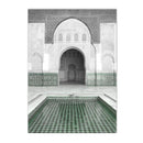 Ayatul Kursi Green Canvas Wall Art Print by Axyaa - Living Room Home Decor