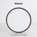 Axyaa Wood Grain Walnut LED Ceiling Light for Home, Bedroom, Dining Room, Living Room